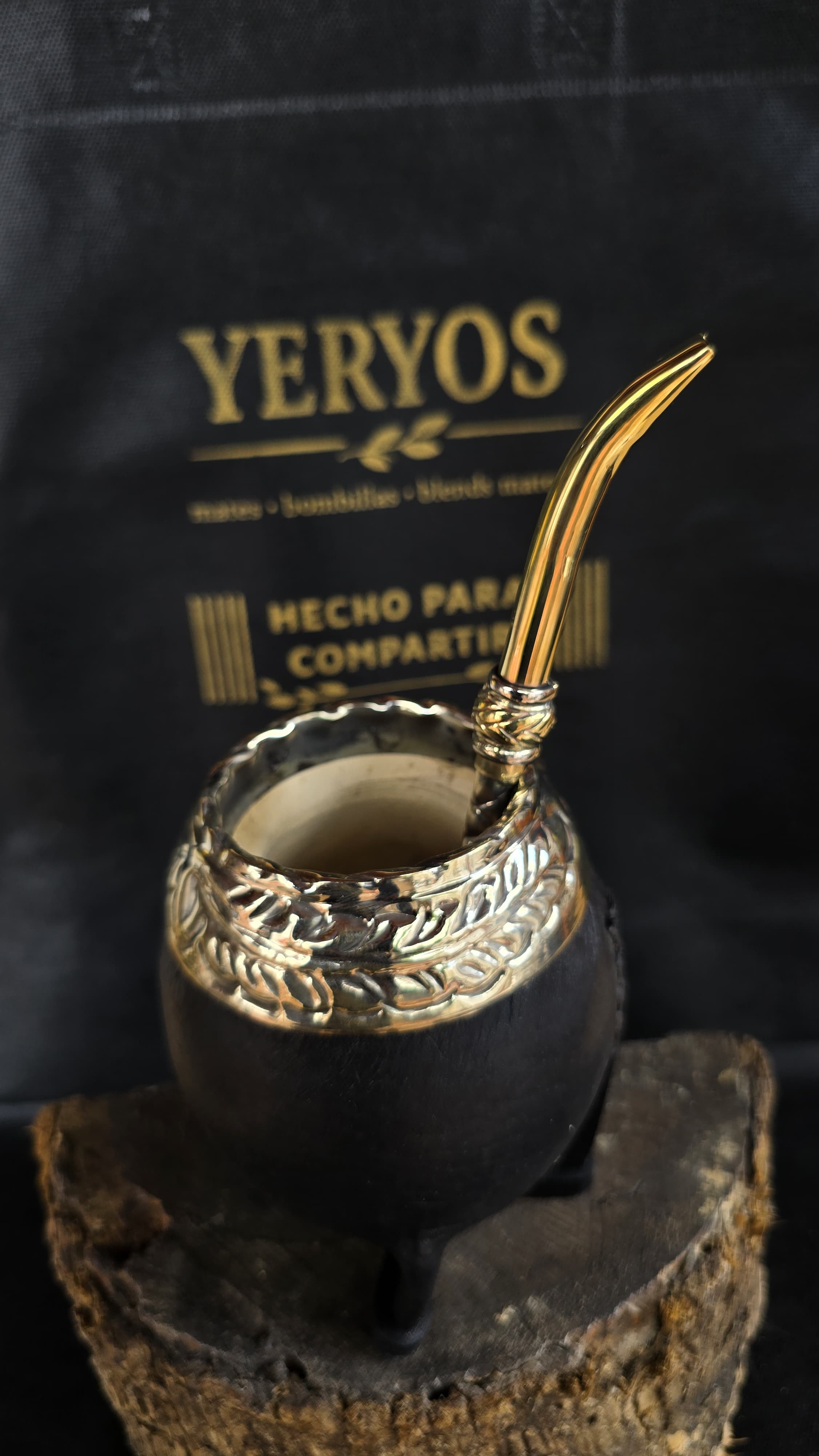 Mate Dorado Floral